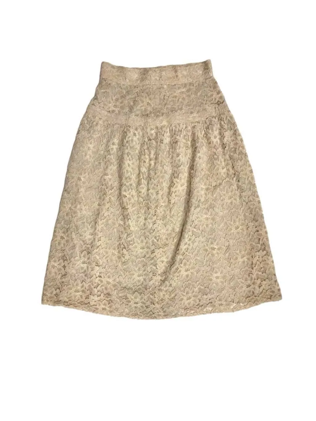 1970s vintage lace midi skirt, handmade – Small / W25.5