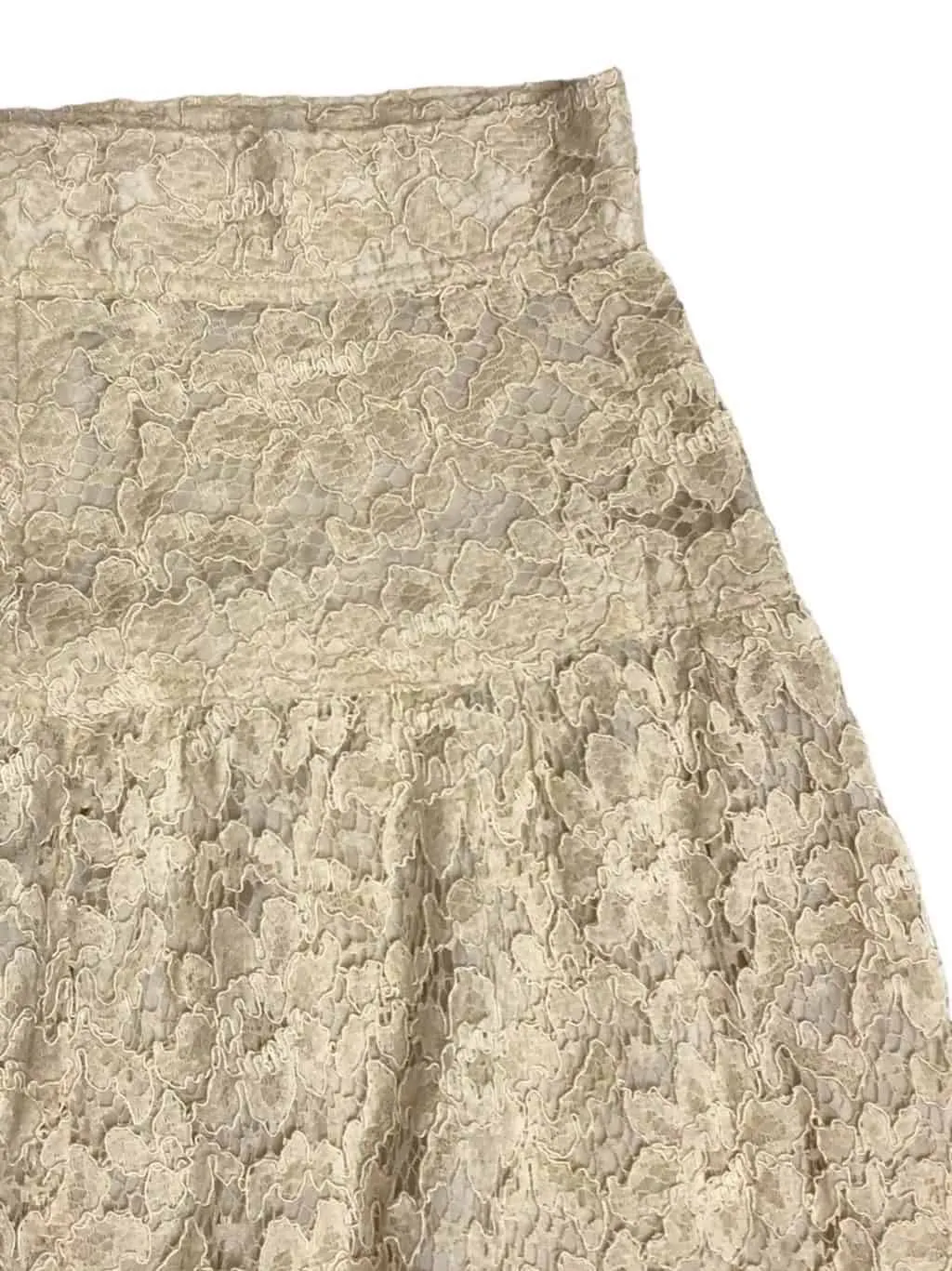 1970s vintage lace midi skirt, handmade – Small / W25.5