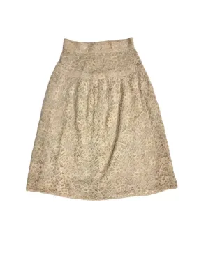 1970s vintage lace midi skirt, handmade – Small / W25.5