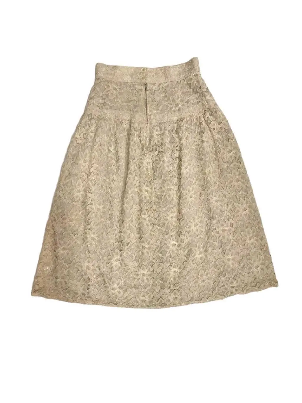 1970s vintage lace midi skirt, handmade – Small / W25.5