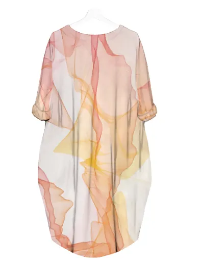 ABSTRACT ART 1- BEAUTIFUL WOMAN 3D POCKET DRESS