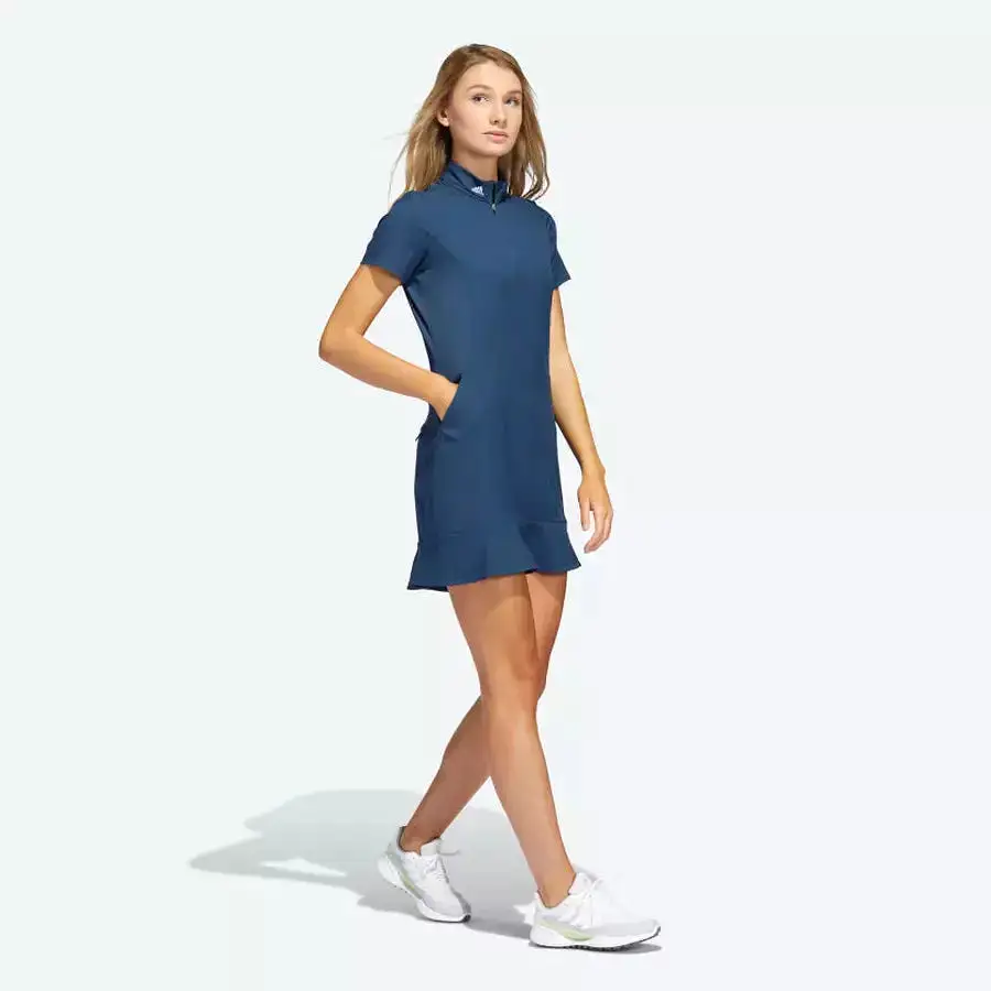 Adidas Ladies Frill Dress - Navy