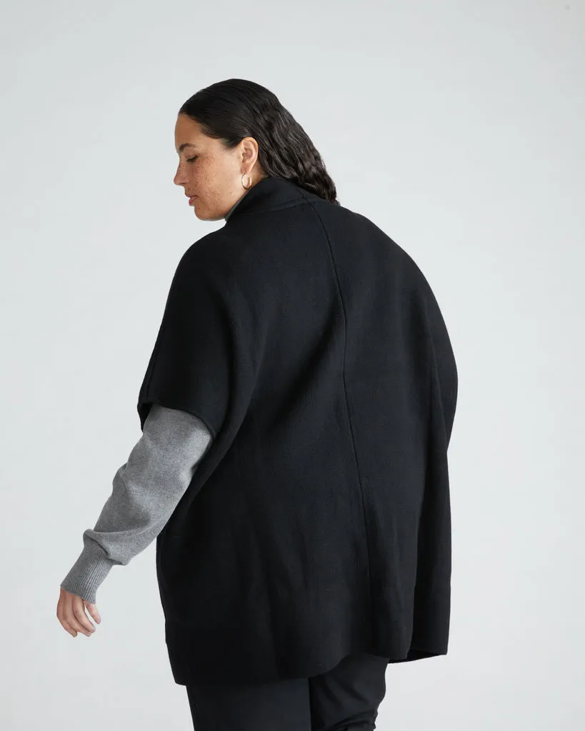 Akira Sweater Coat - Black