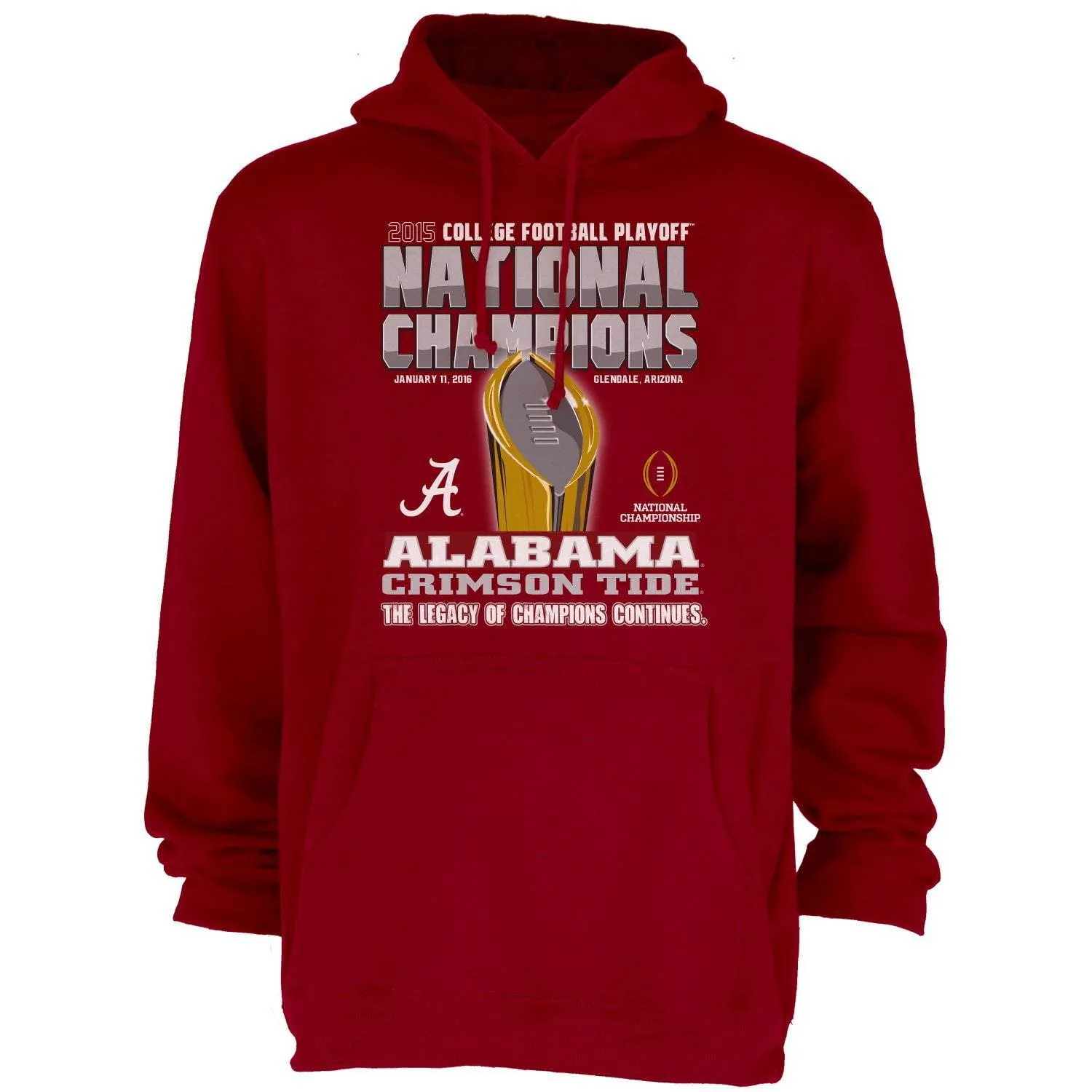 Alabama Crimson Tide Blue 84 2016 Football Champs Trophy Hoodie Sweatshirt