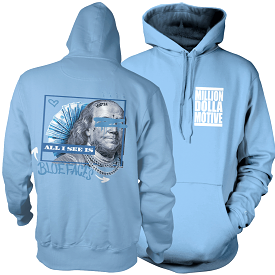 All I See is Blue Faces - University Blue Hoodie Sweatshirt