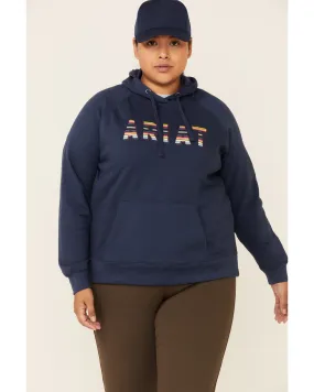 Ariat Women's R.E.A.L. Serape Logo Hoodie Sweatshirt - Plus