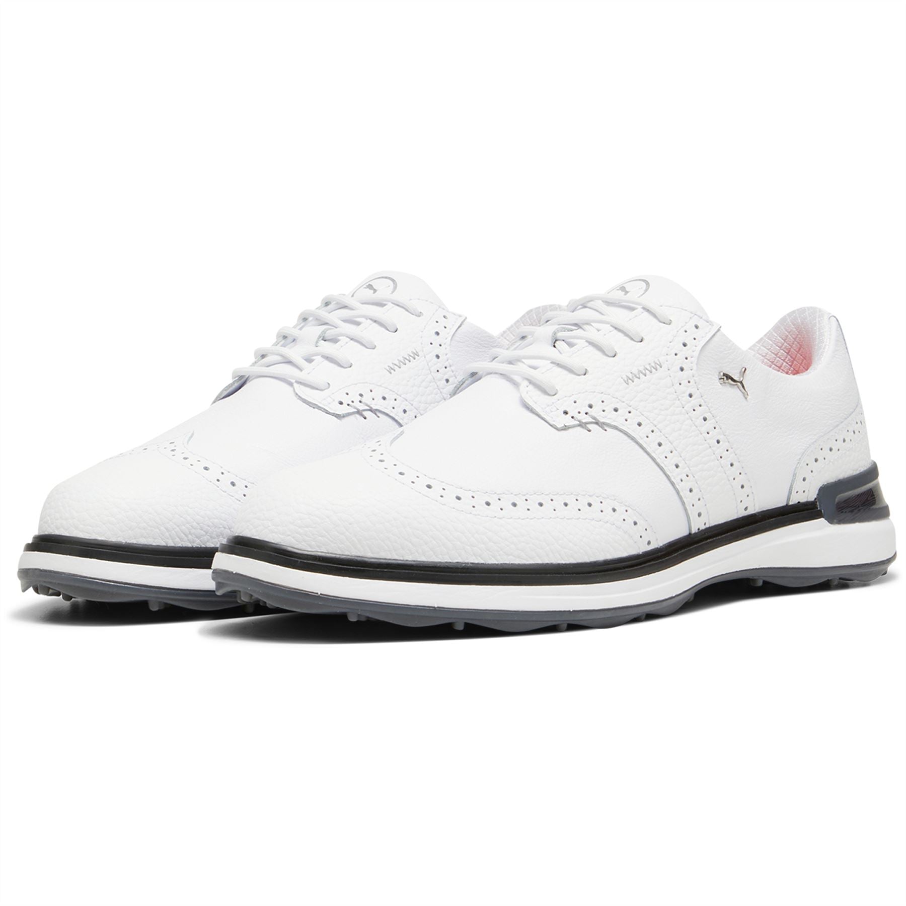 Avant Wingtip Leather Spikeless Golf Shoes White - SS24