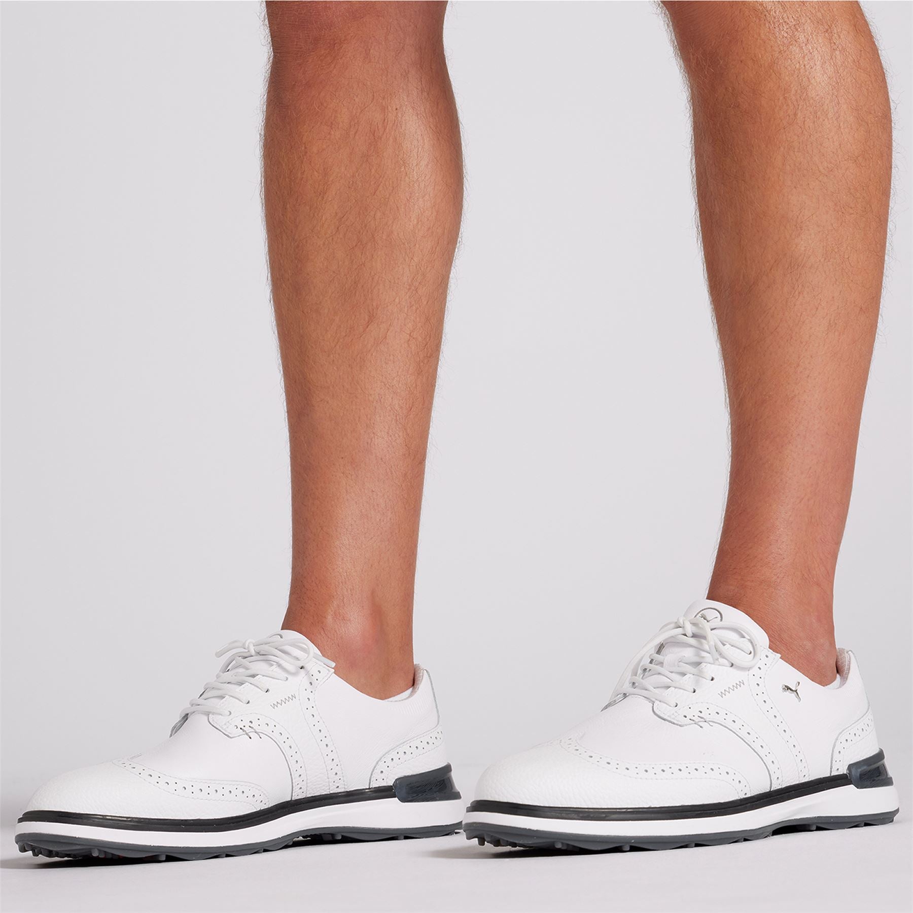 Avant Wingtip Leather Spikeless Golf Shoes White - SS24