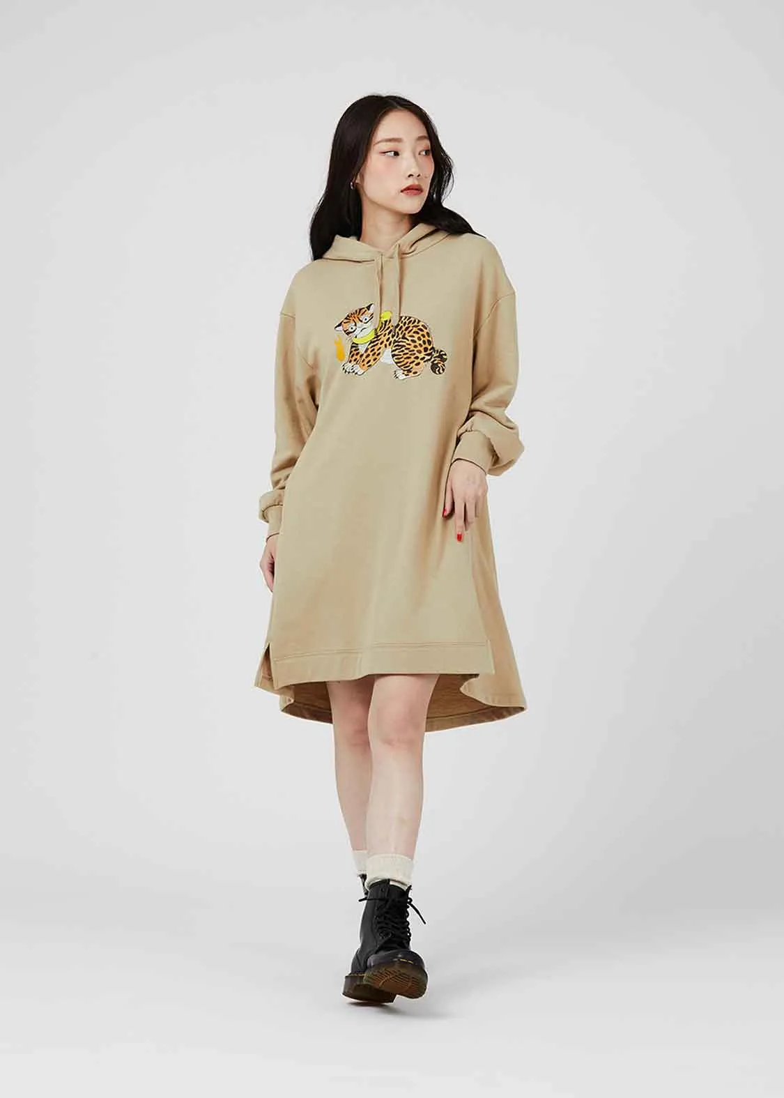 Ayako Ishiguro Long Sleeve Sweat Parka One-piece (Ayako Ishiguro_Madara Nekomata)