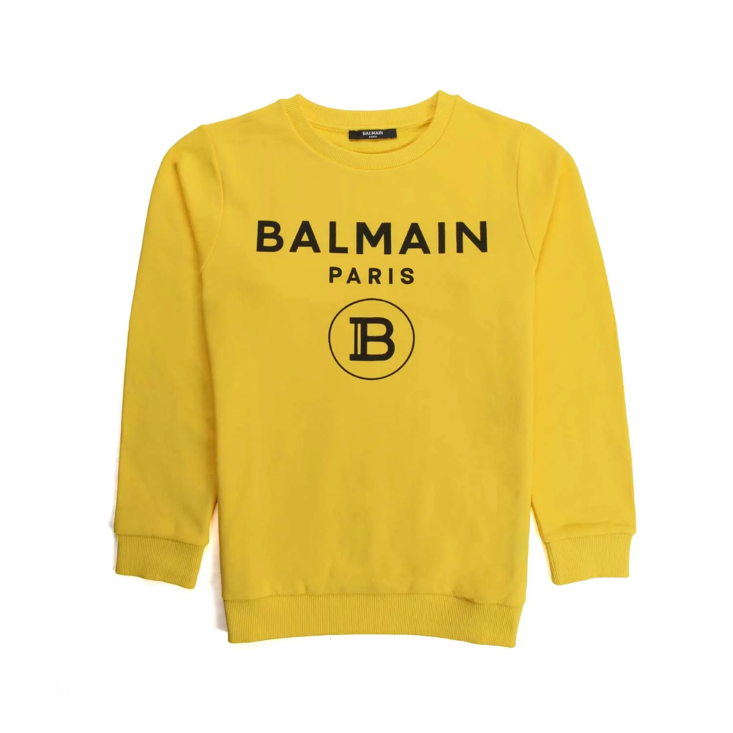 Balmain Unisex Yellow Logo Sweatshirt