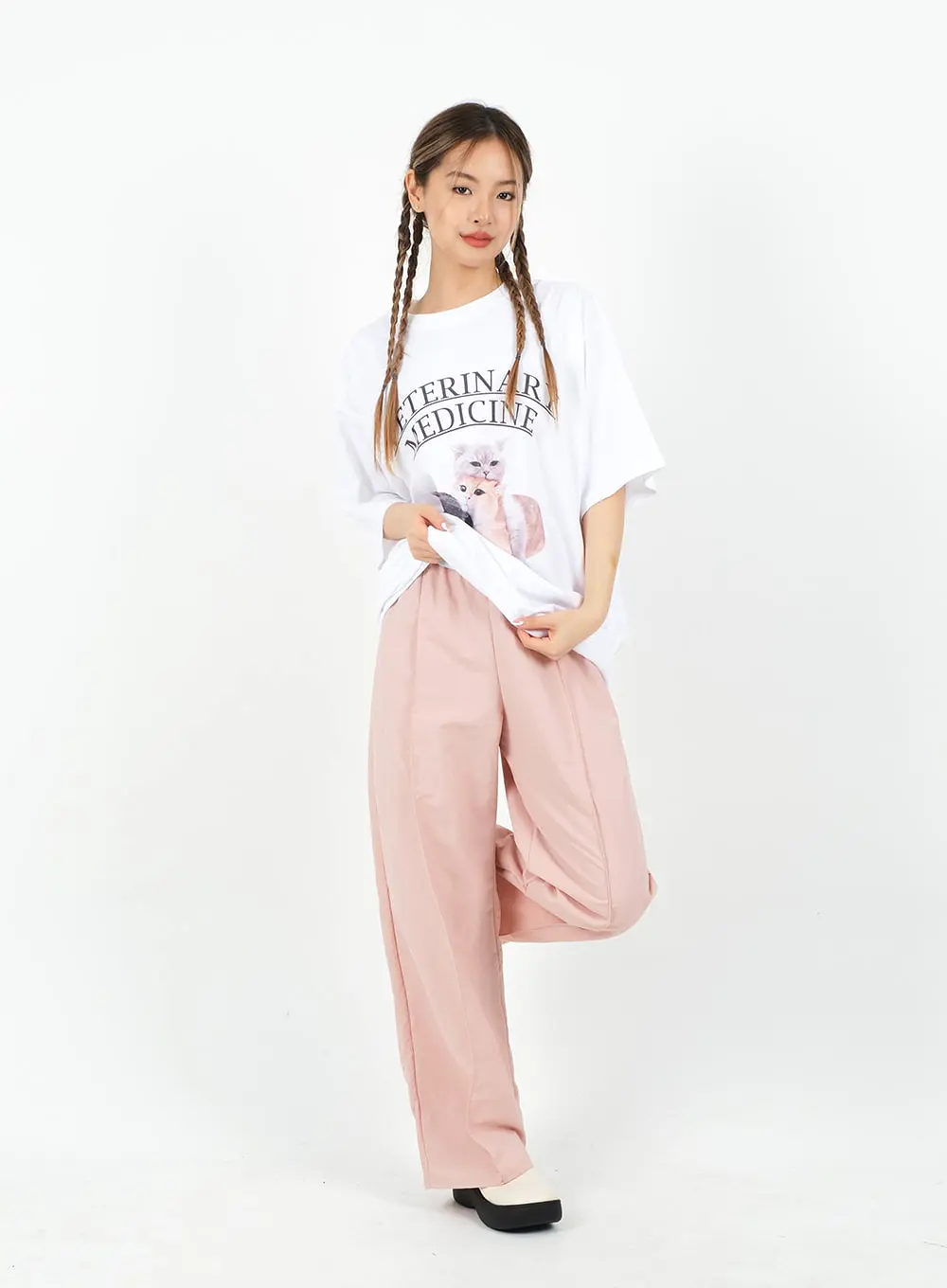 Banded Wide Leg Pants CA15