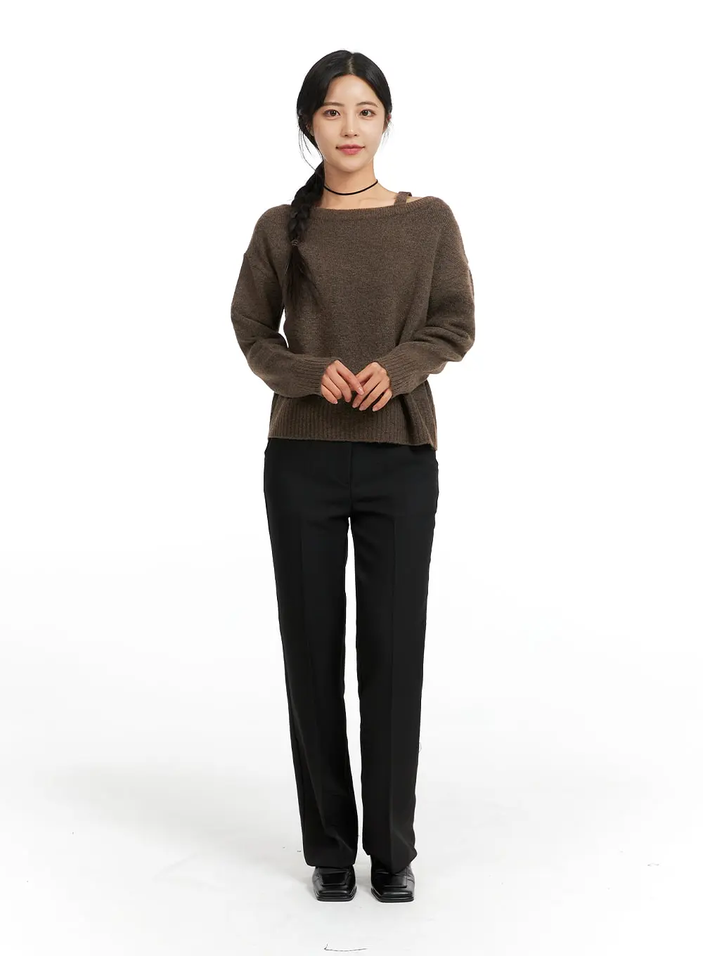 Basic Straight-Fit Tailored Pants OF419