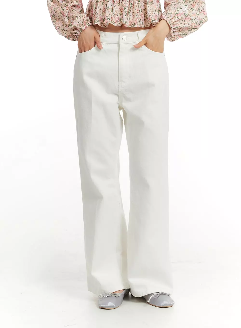 Basic Straight Leg Bootcut Pants OM405