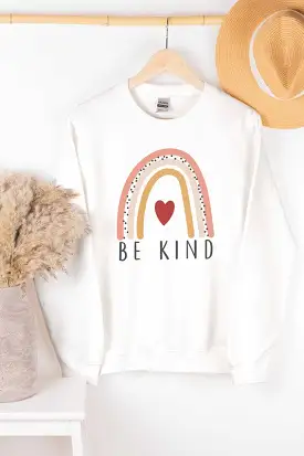 BE KIND RAINBOW GRAPHIC SWEATSHIRT PLUS SIZE