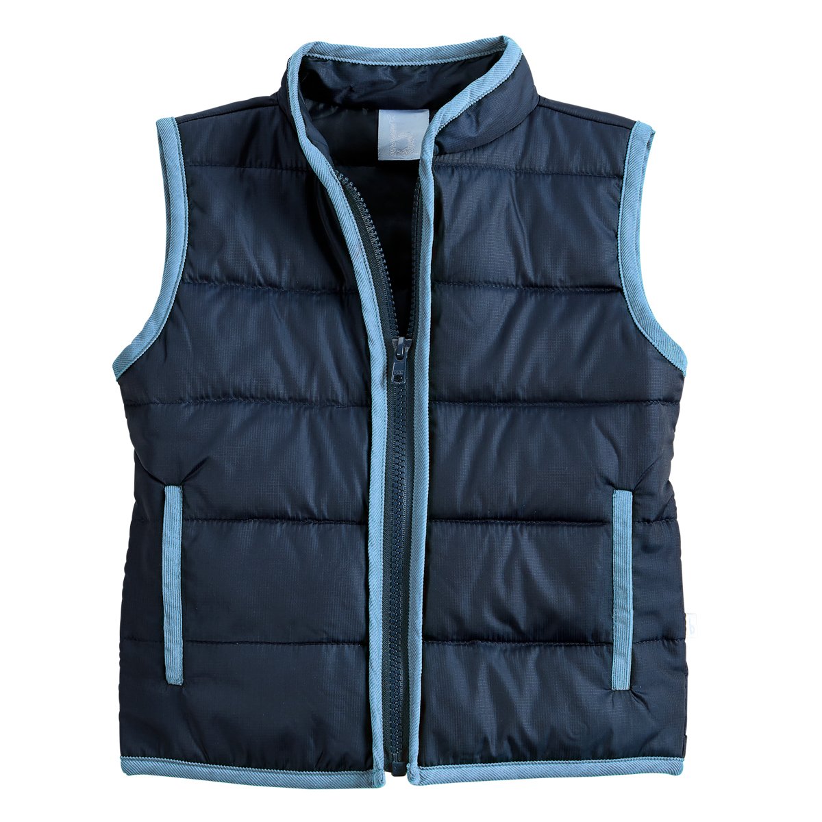 Bella Bliss Puffer Vest - Navy with Blue