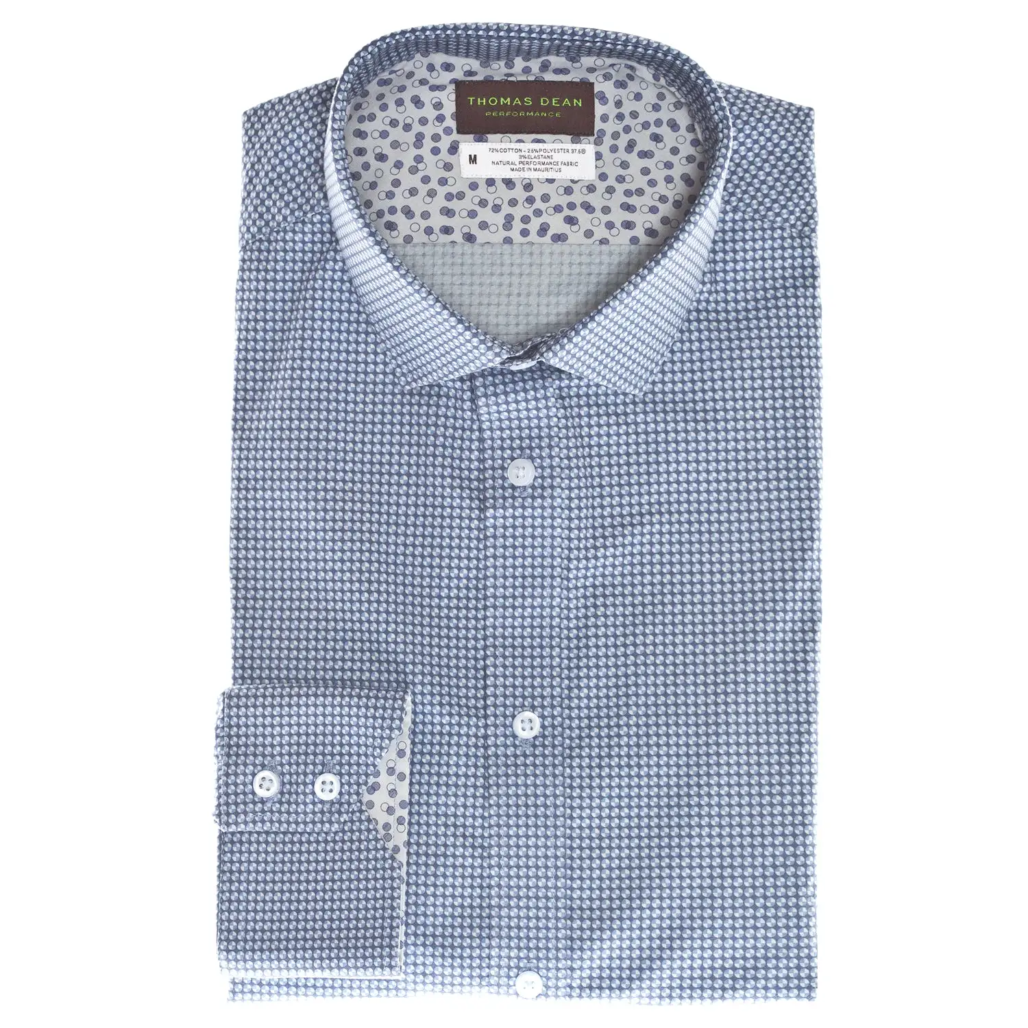 Blue Geo Circle Performance Sport Shirt