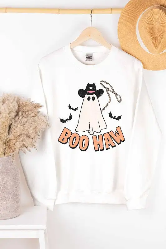 BOO HAW GRAPHIC SWEATSHIRT PLUS SIZE