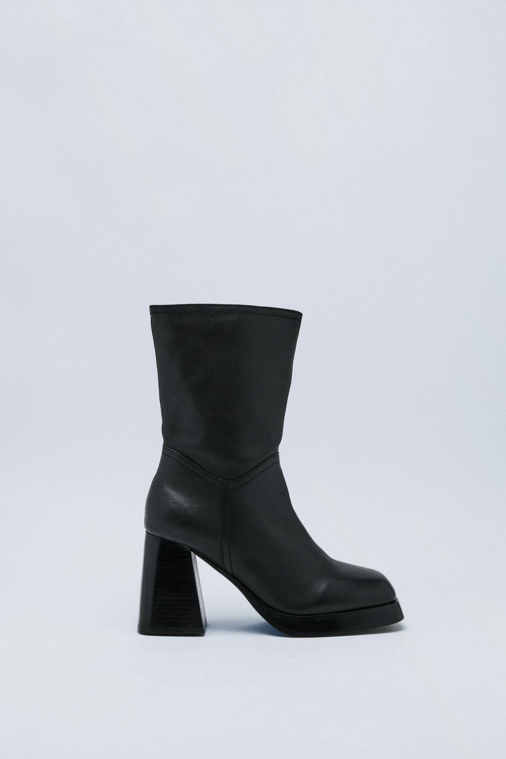 Boots | Premium Leather Platform Ankle Boots | NastyGal