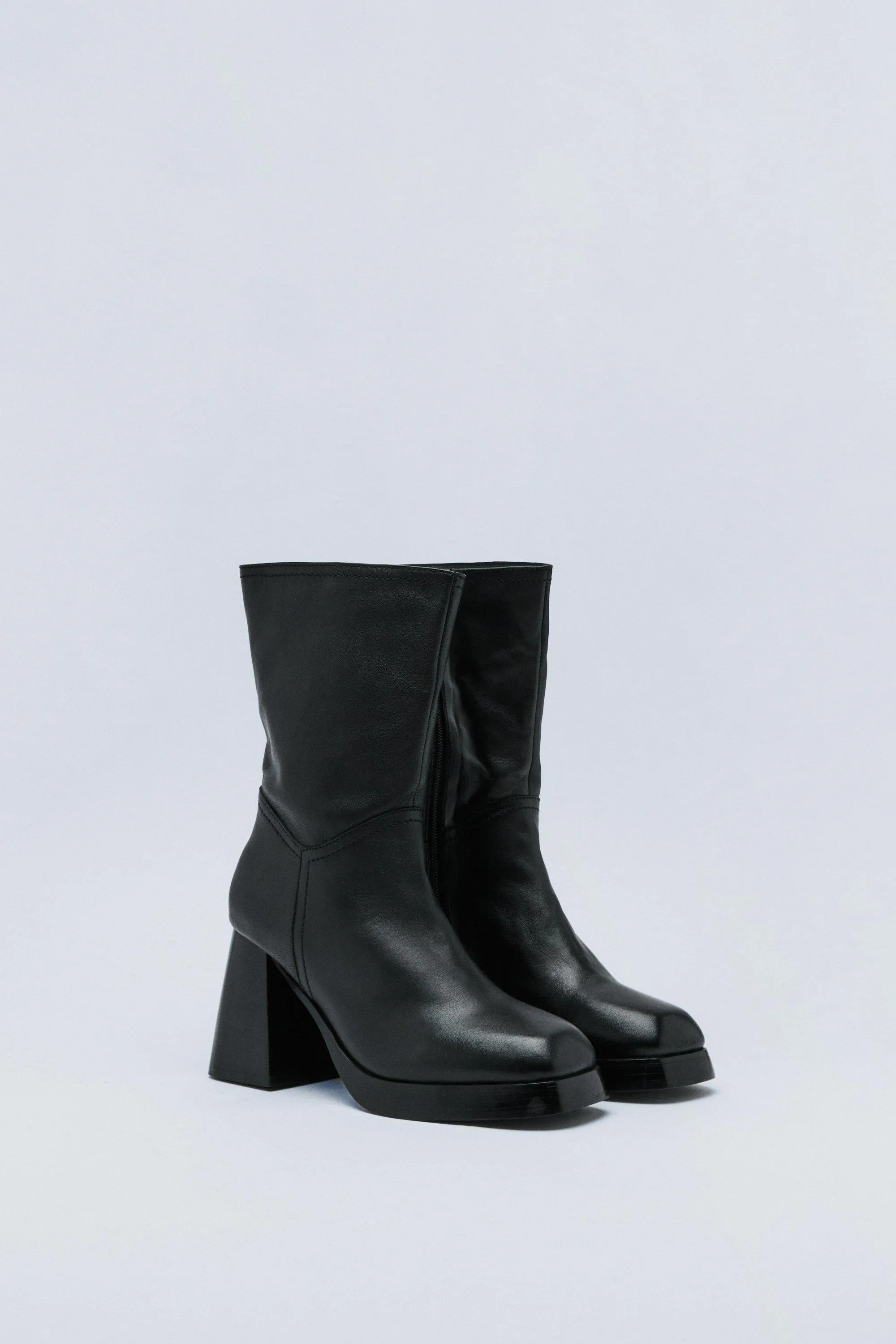 Boots | Premium Leather Platform Ankle Boots | NastyGal