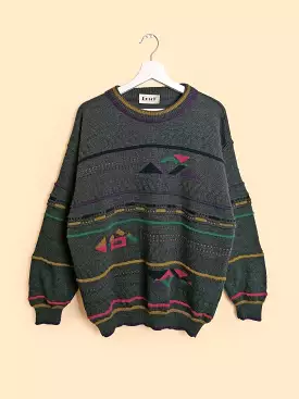 BOSCH Textil Retro Pattern Unisex Grandpa Sweater - size M-L / 52