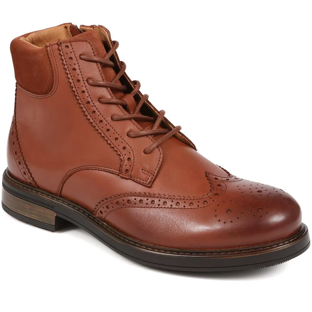 Brogue Detailed Leather Boots - DEON / 324 500