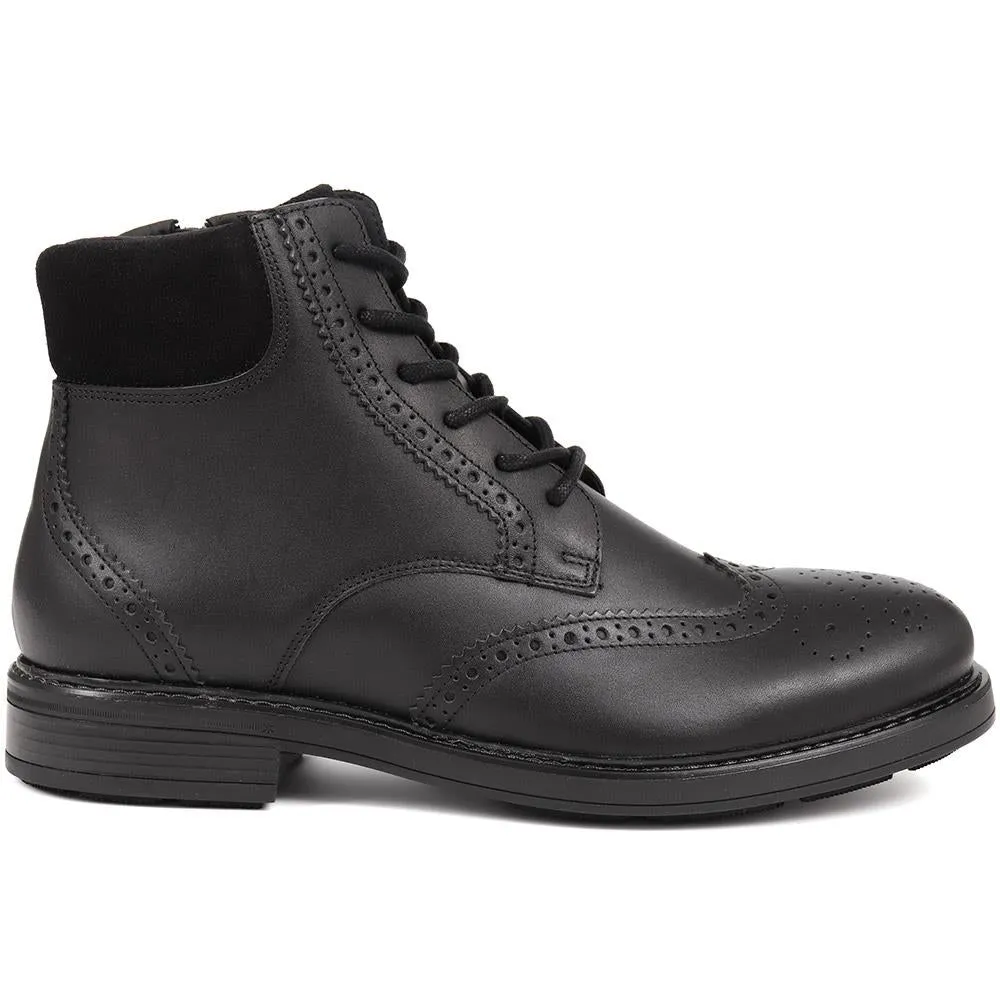 Brogue Detailed Leather Boots - DEON / 324 500