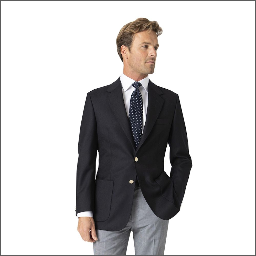 Brook Taverner Oxford Classic Navy Pure Wool Blazer***