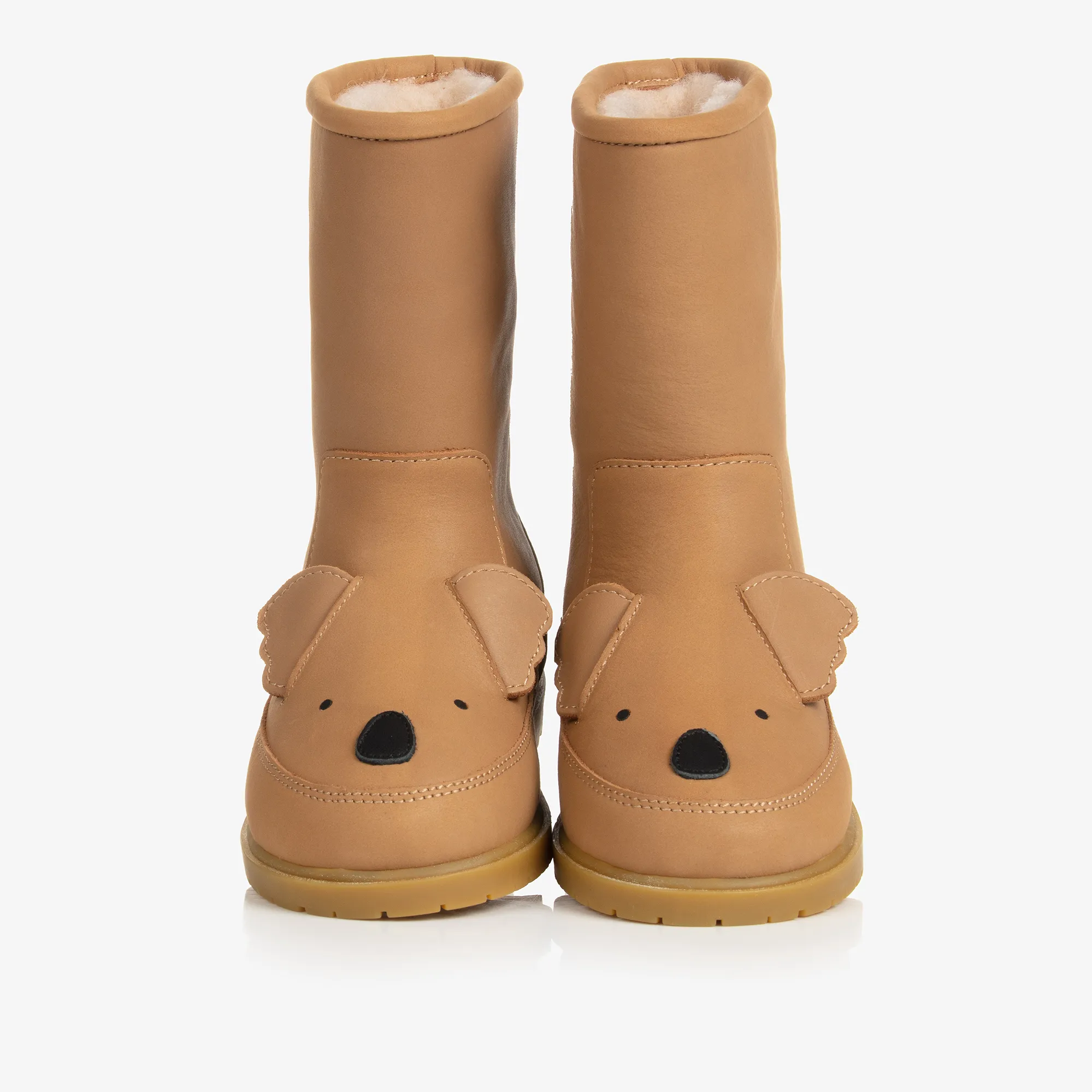 Brown Leather Koala Boots