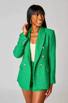 BuddyLove | TUCKER TWEED BLAZER - GREEN