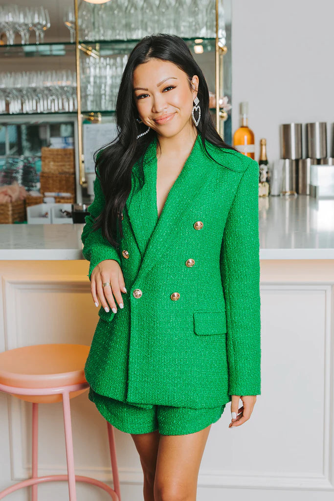 BuddyLove | TUCKER TWEED BLAZER - GREEN