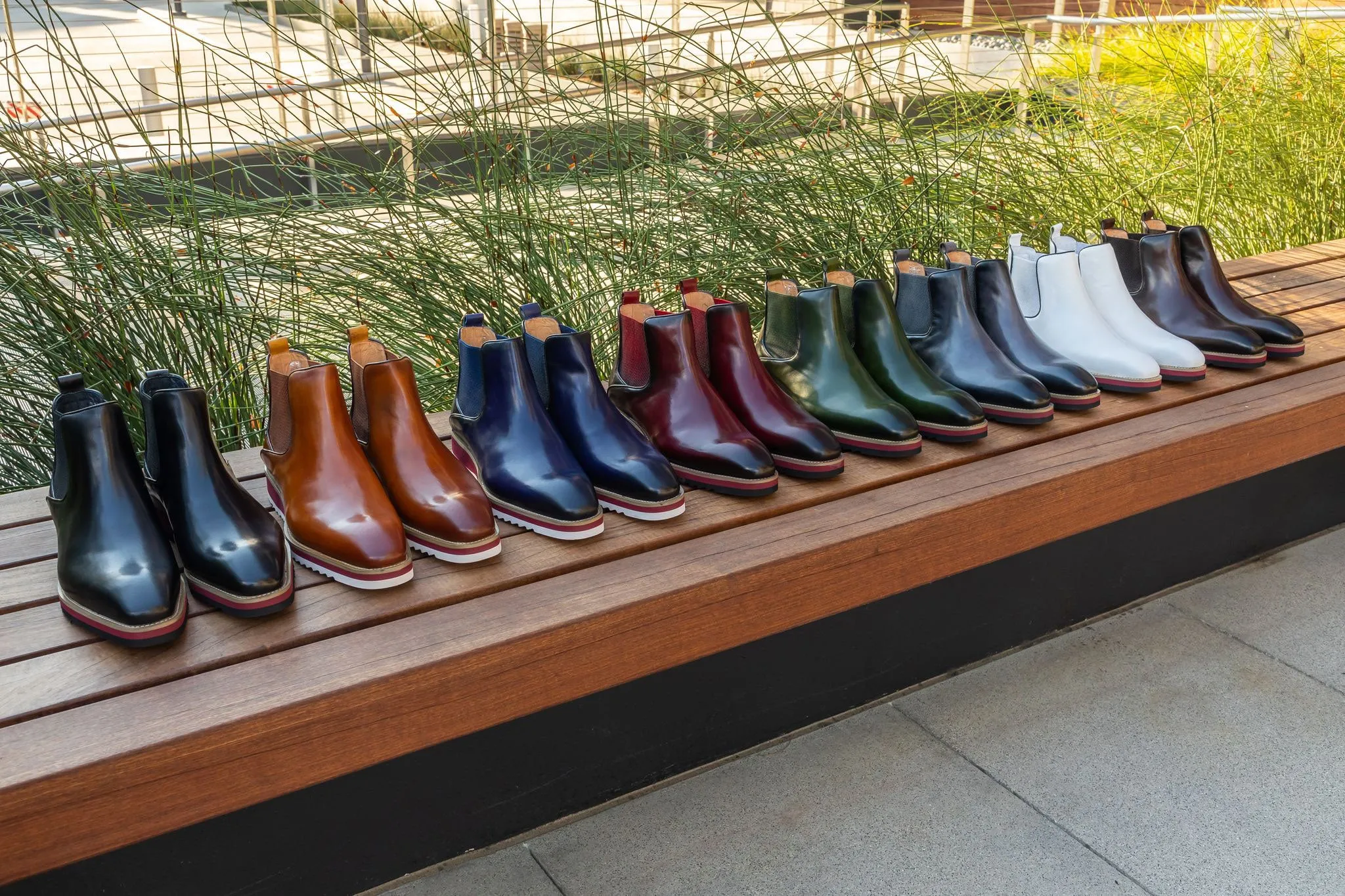 Burnished Calfskin Slip-On Boot Brown