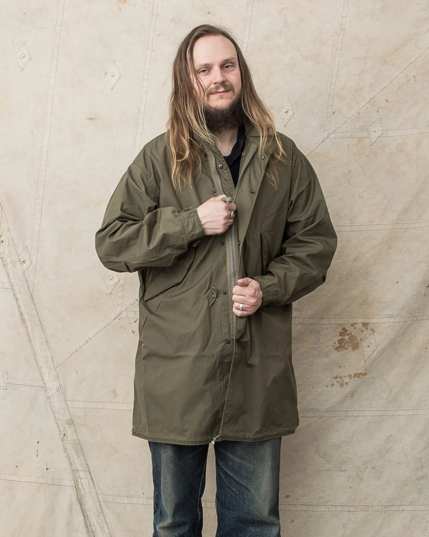 Buzz Rickson's M-65 No Hood Fish Tail Parka Olive BR14719