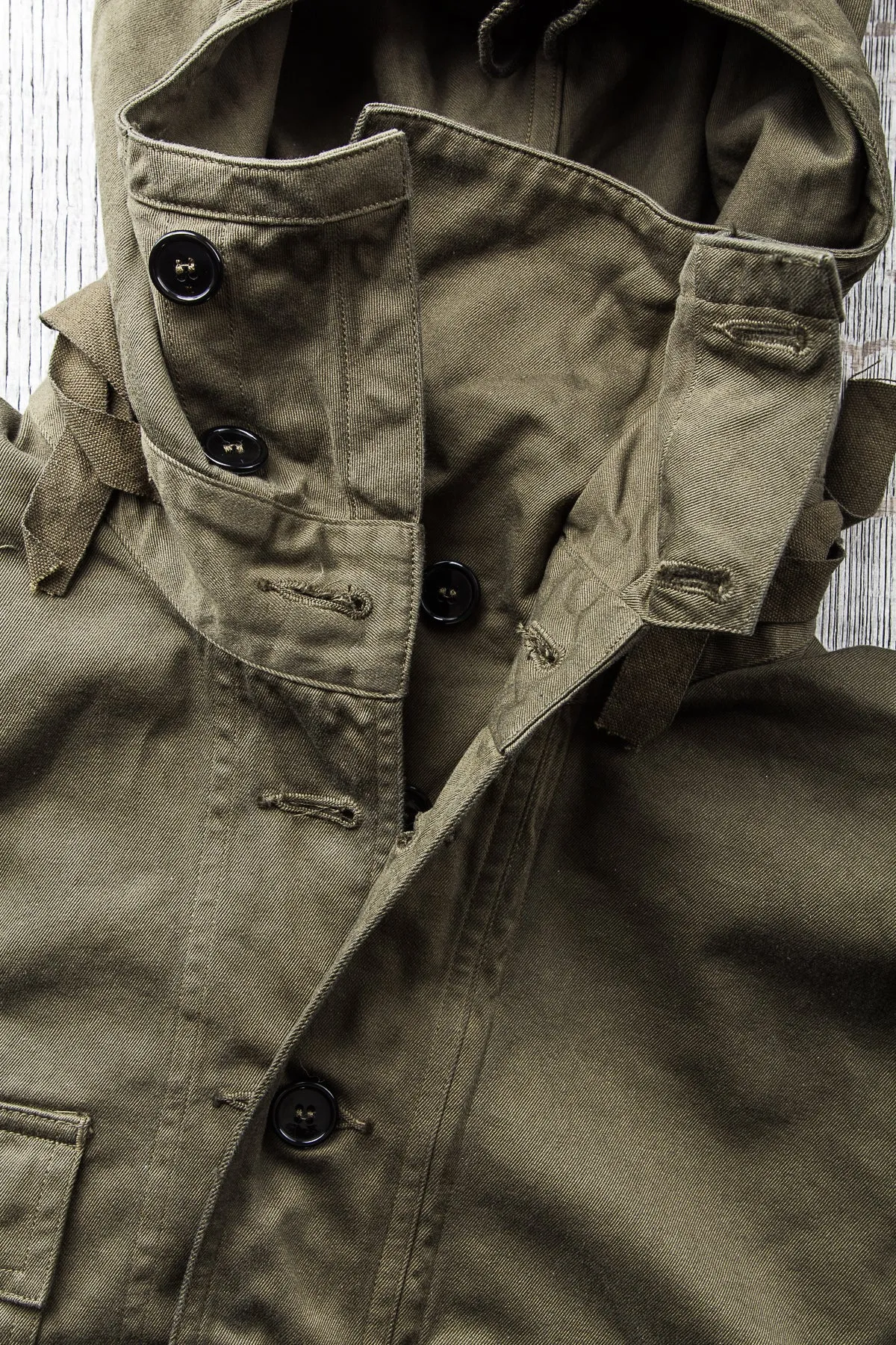 Buzz Rickson's U.S. Navy Cotton Twill Gas Protective Parka Olive BR15064