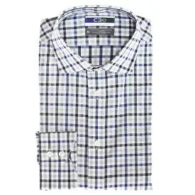 C3 Blue Dobby Check Performance Sport Shirt