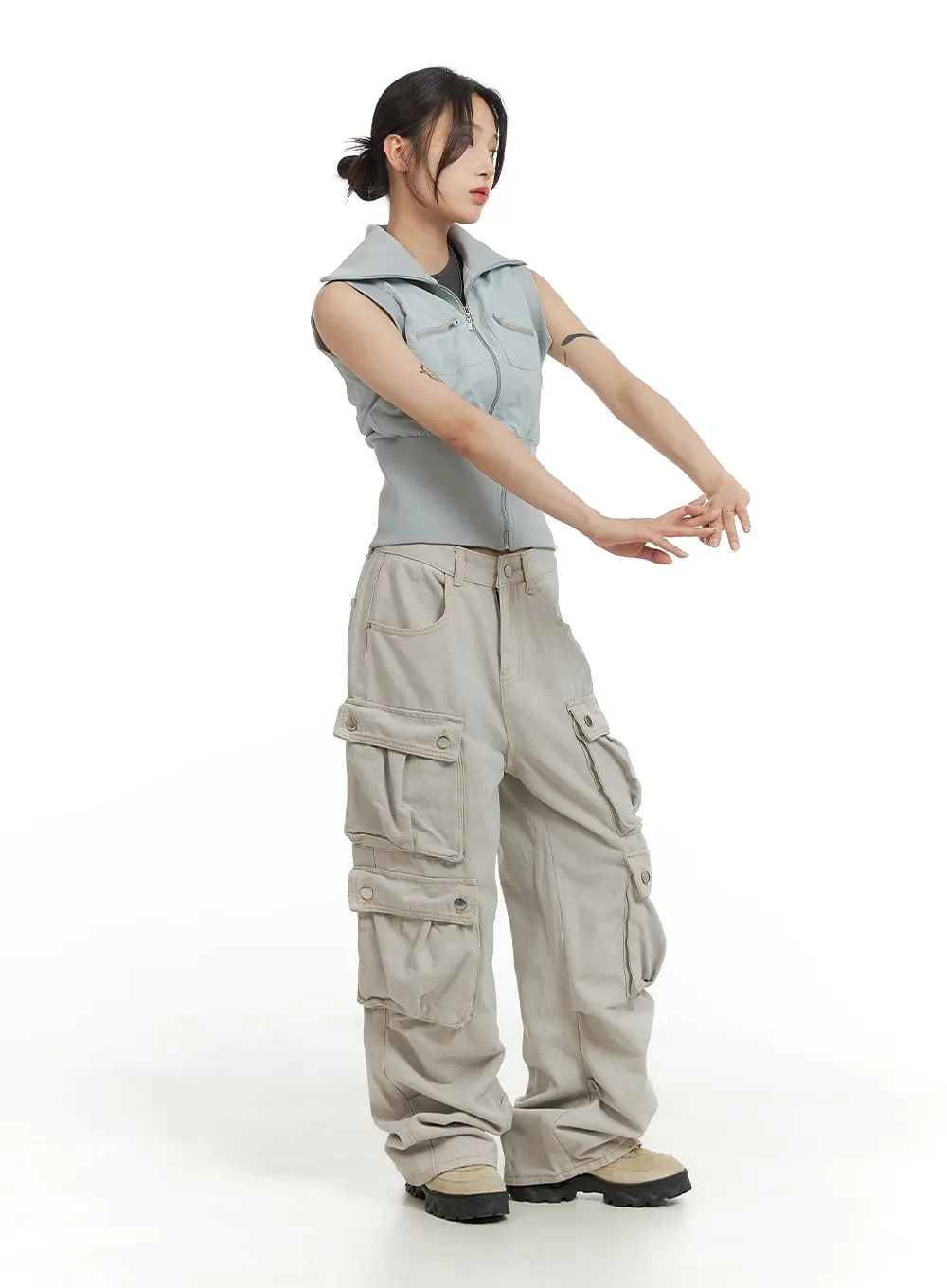 Cargo Pocketed Baggy Pants CM426