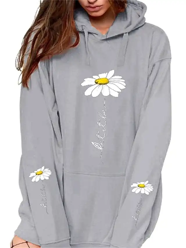 Casual Butterfly Graphic Women's Hoodie Sweatshirt