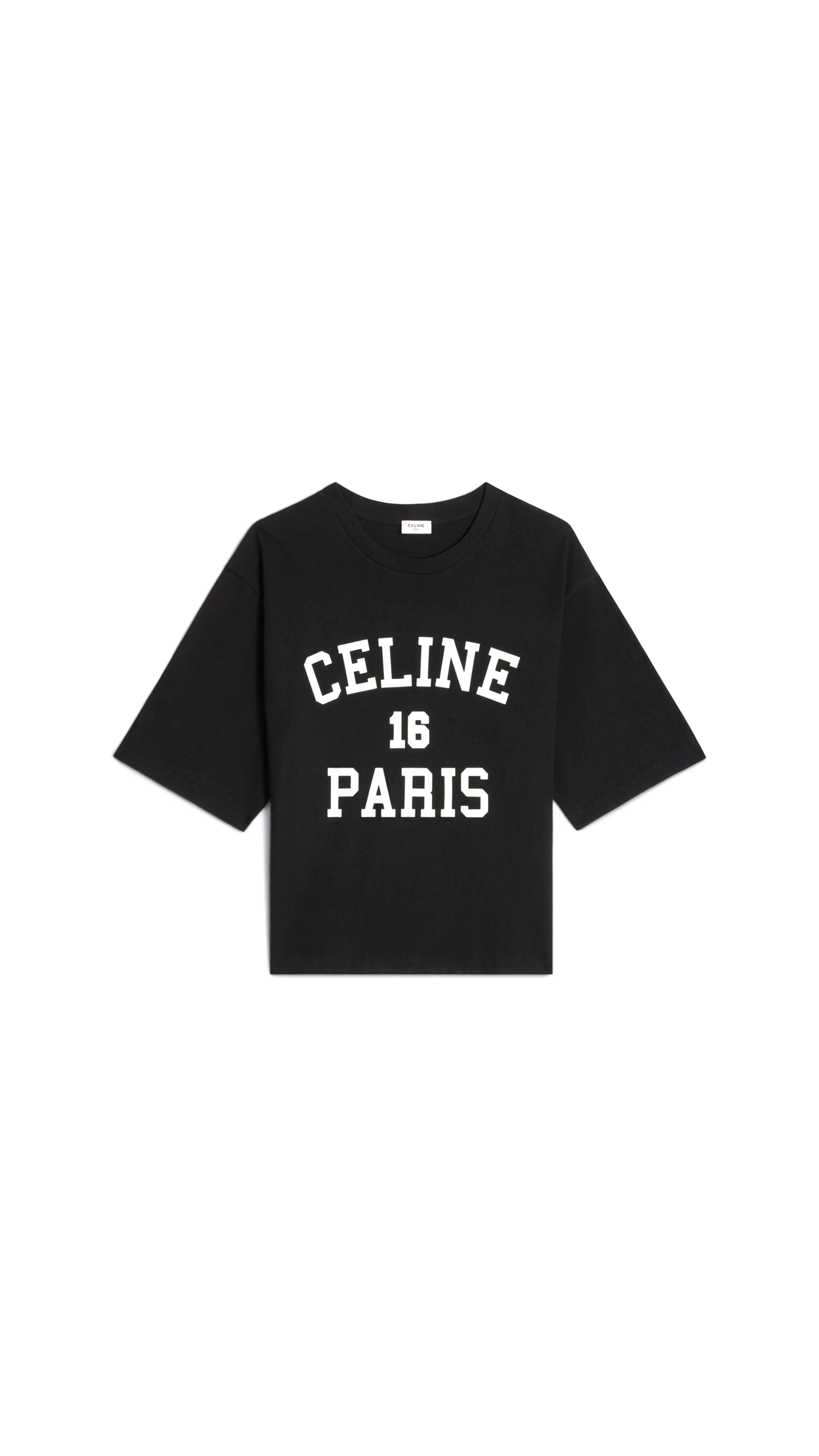 Celine Paris Loose T-shirt In Cotton Jersey - Black/White