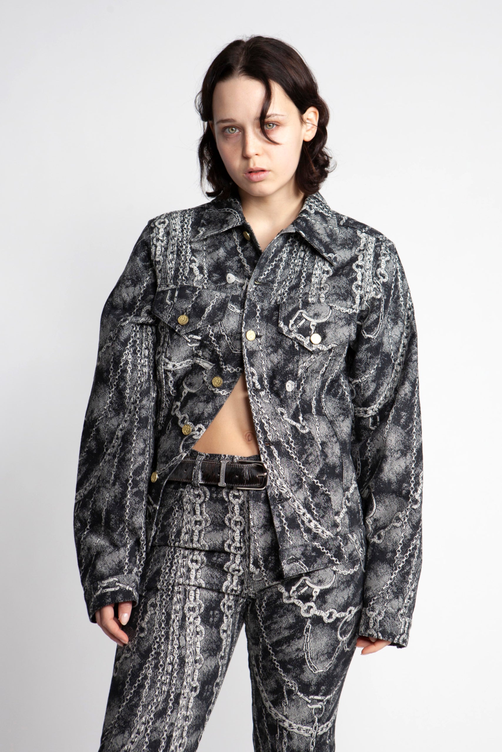 Chains Jacquard Trucker Jacket