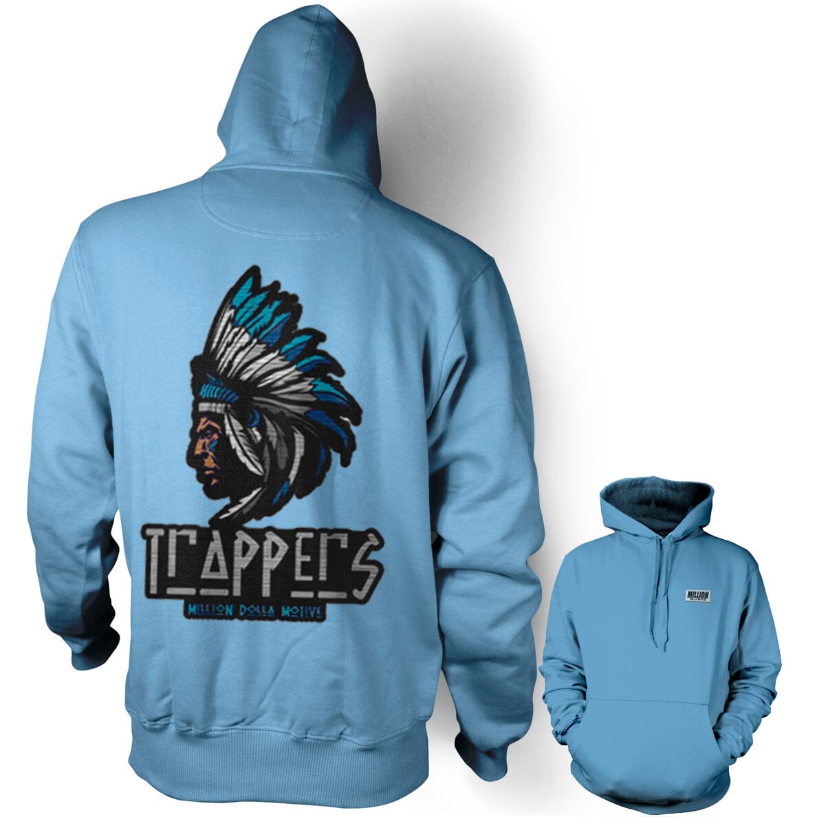 Chenille Trappers - University Blue Hoodie Sweatshirt