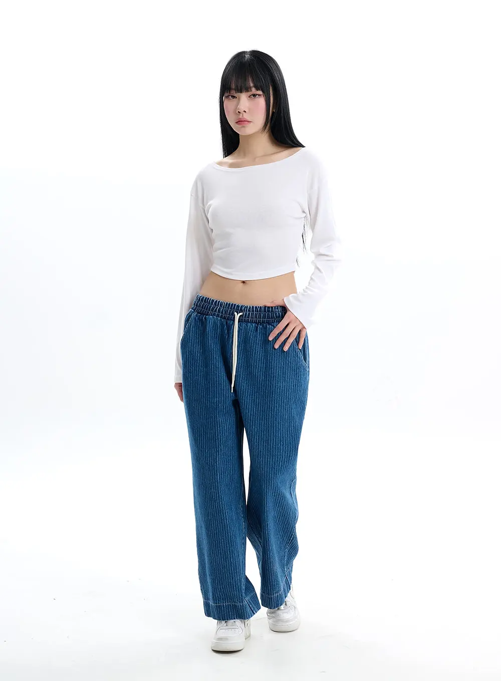 Corduroy Pants with Banding IF413