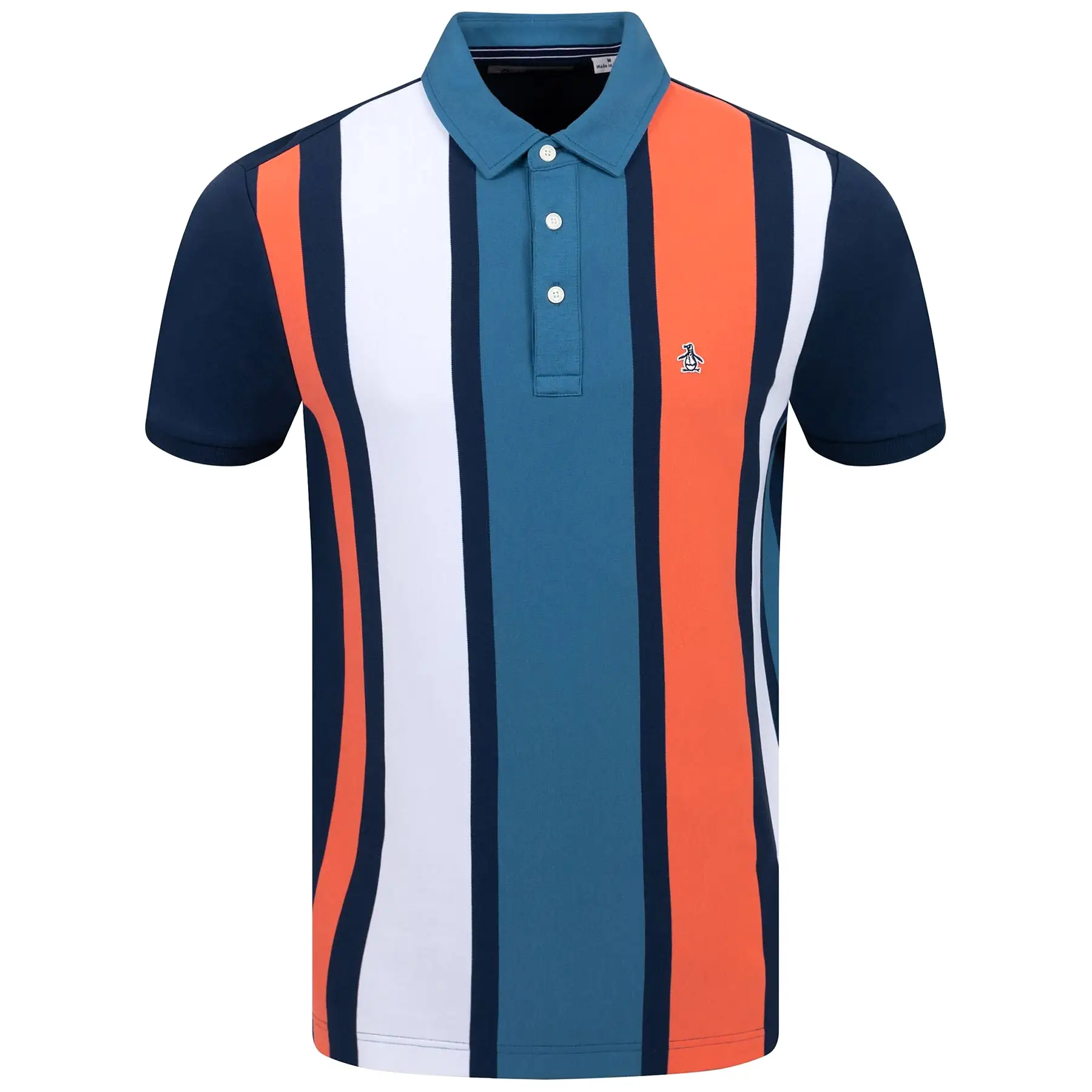 Cotton Interlock Vertical Stripe Polo Dress Blues - SS23