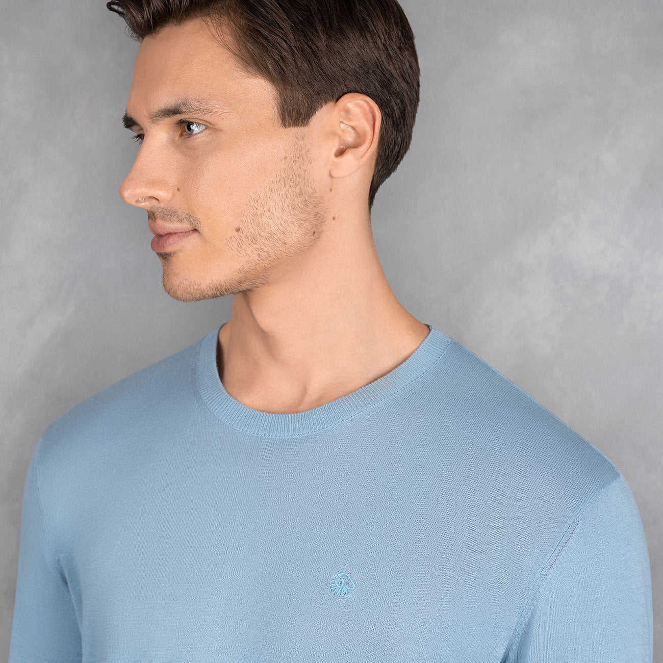 Cotton Pullover Round Neck Men