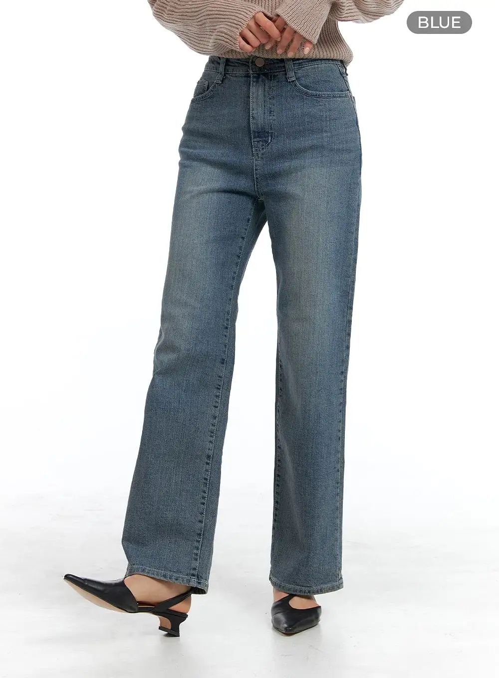 Cotton Washed Straight Leg Pants OM420