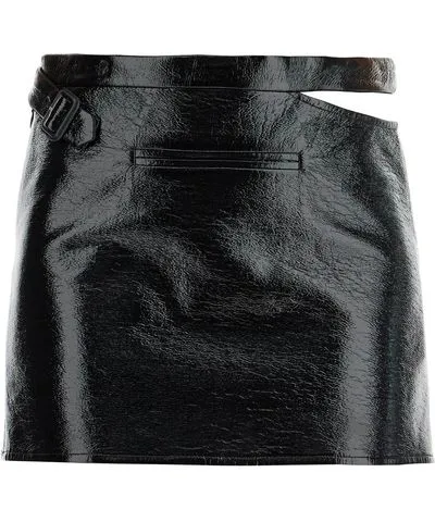 Courrèges vinyl mini skirt