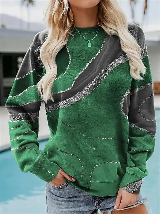 Cozy Plus Size Geometric Abstract Hoodie Sweatshirt