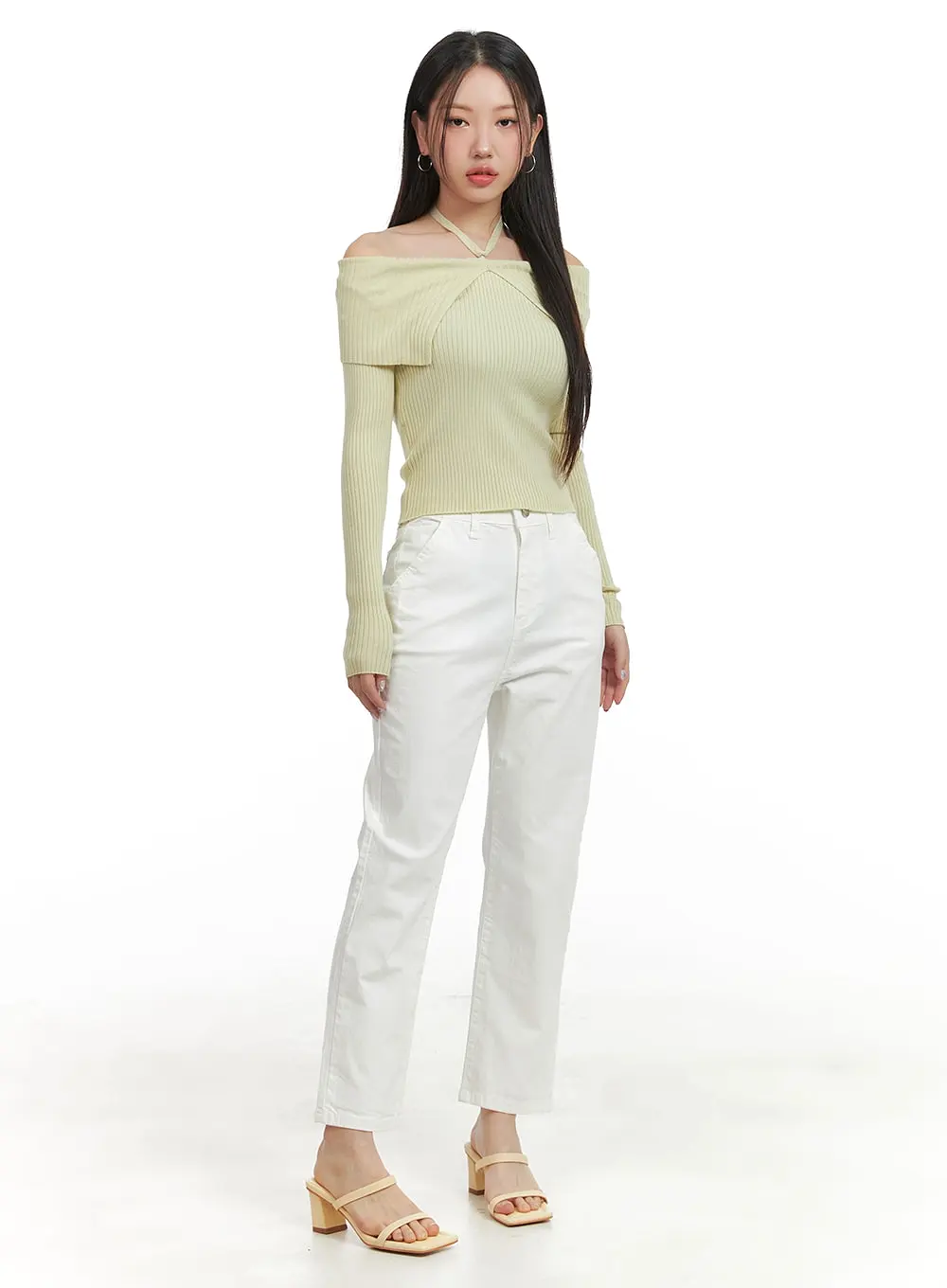 Cropped Straight Fit Pants OA415