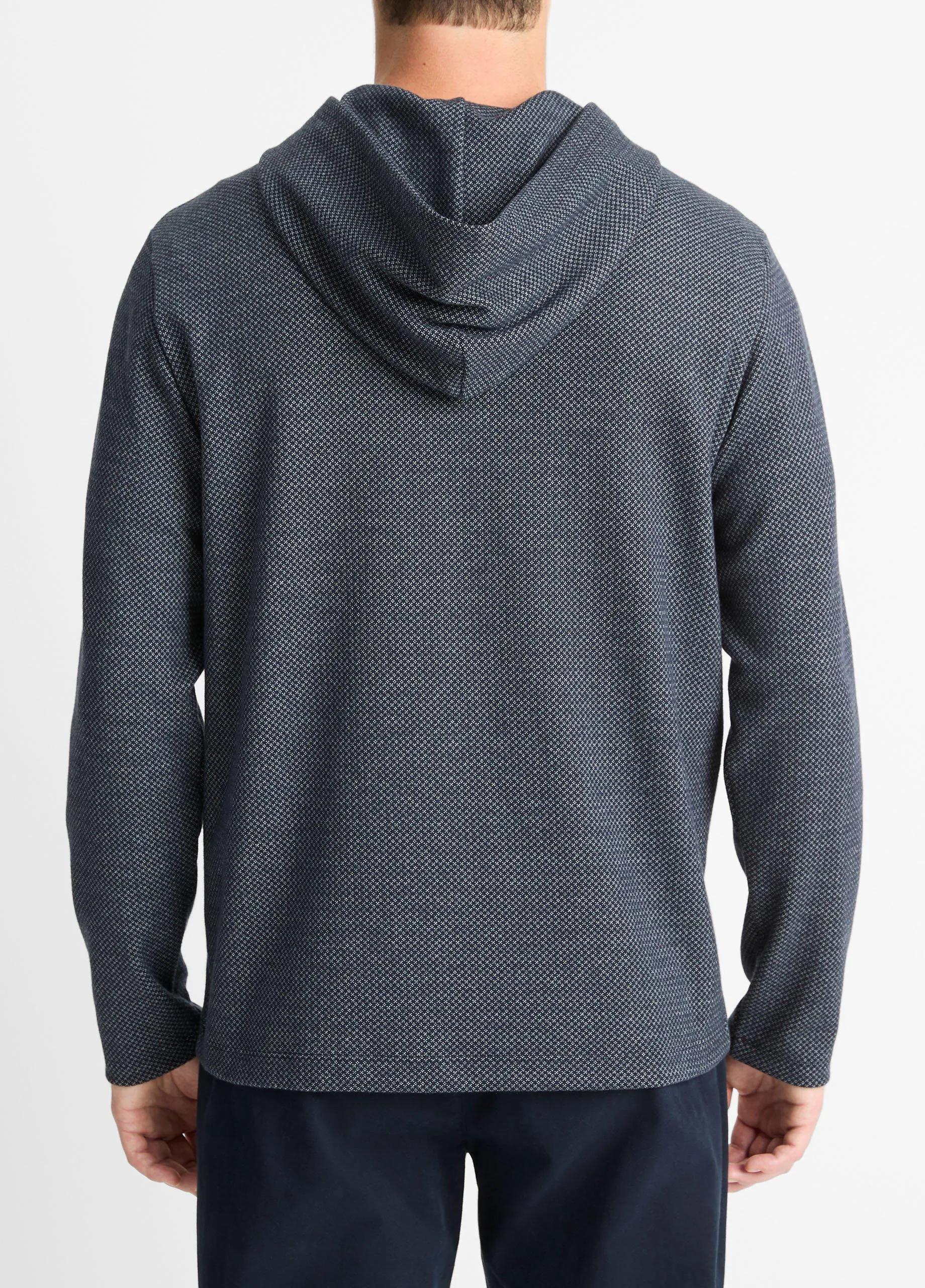 Crosshatch Birdseye Cotton-Blend Hoodie