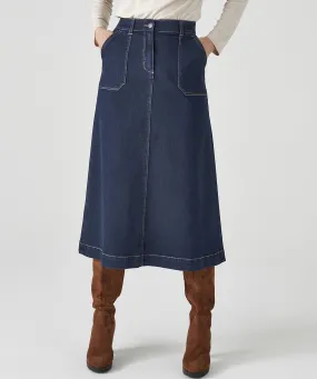 Denim Midi Skirt