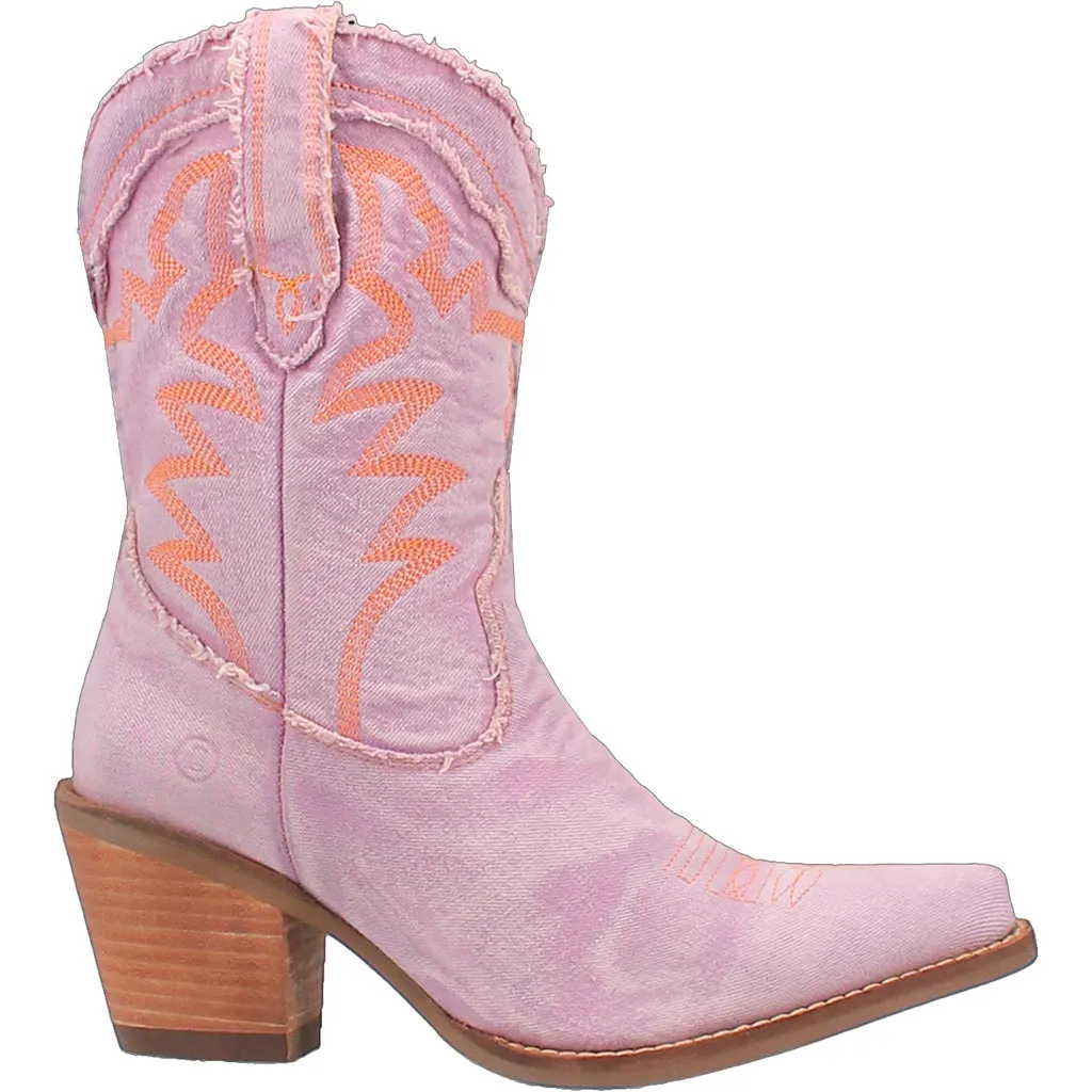 Dingo Women's 9 Y'all Need Dolly Purple Denim Almond Toe Western Boot