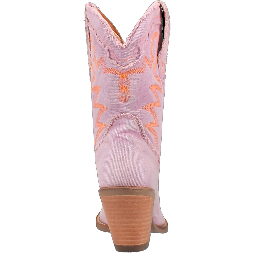 Dingo Women's 9 Y'all Need Dolly Purple Denim Almond Toe Western Boot